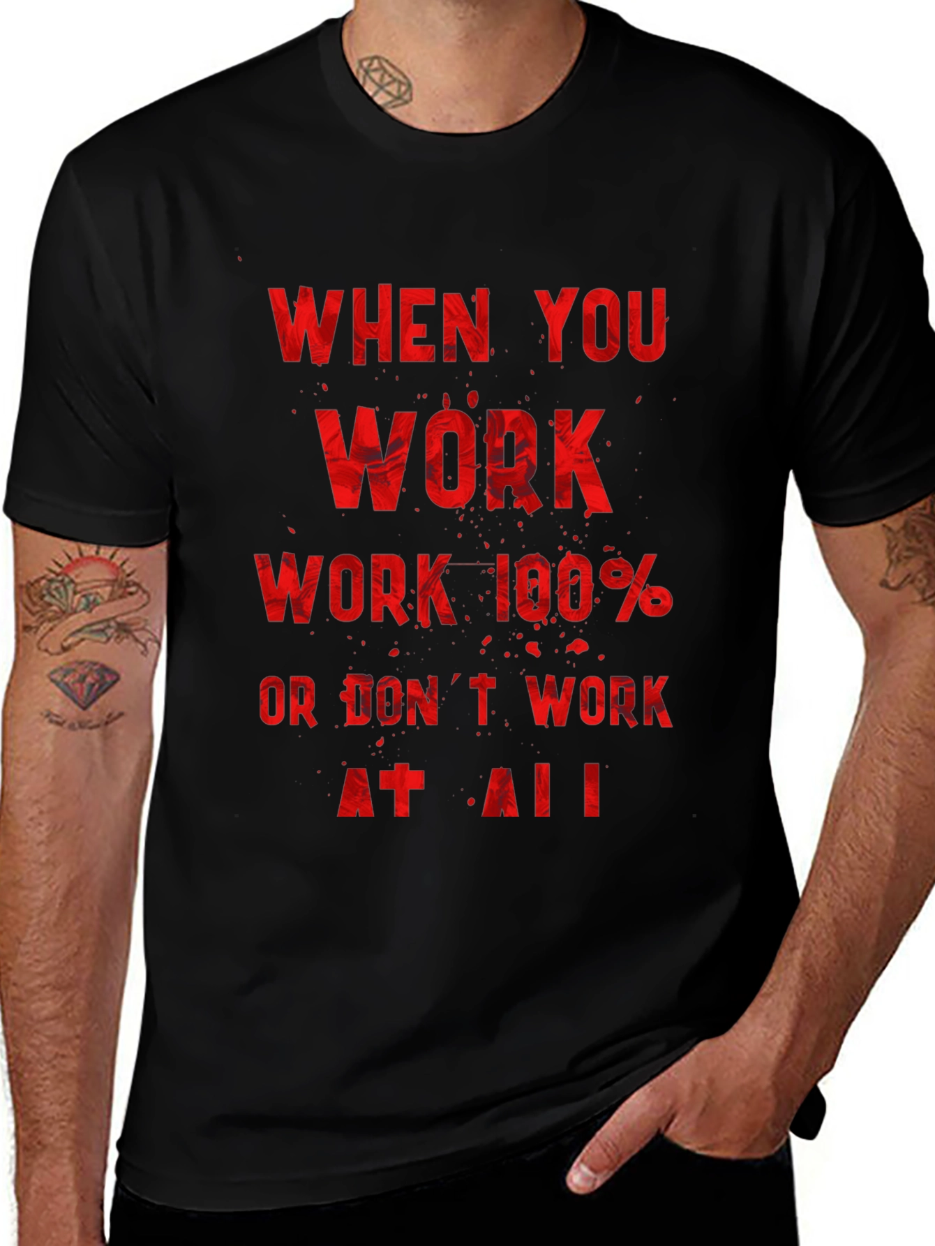 Motivational Workout T-Shirt - Work 100%