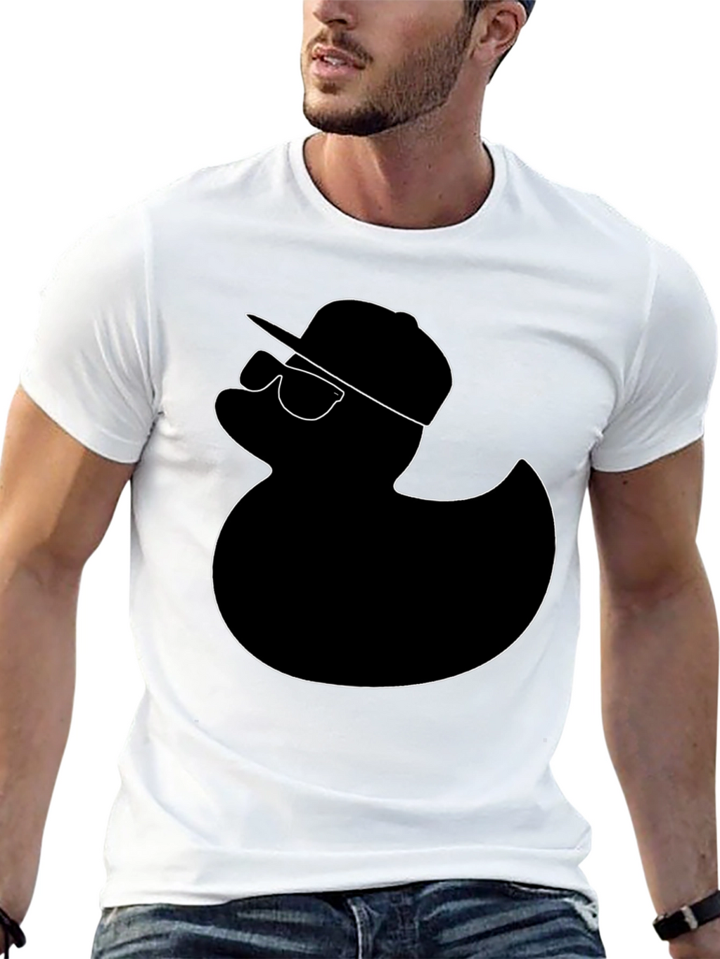 Cool Duck Graphic Tee - Black Cotton T-Shirt
