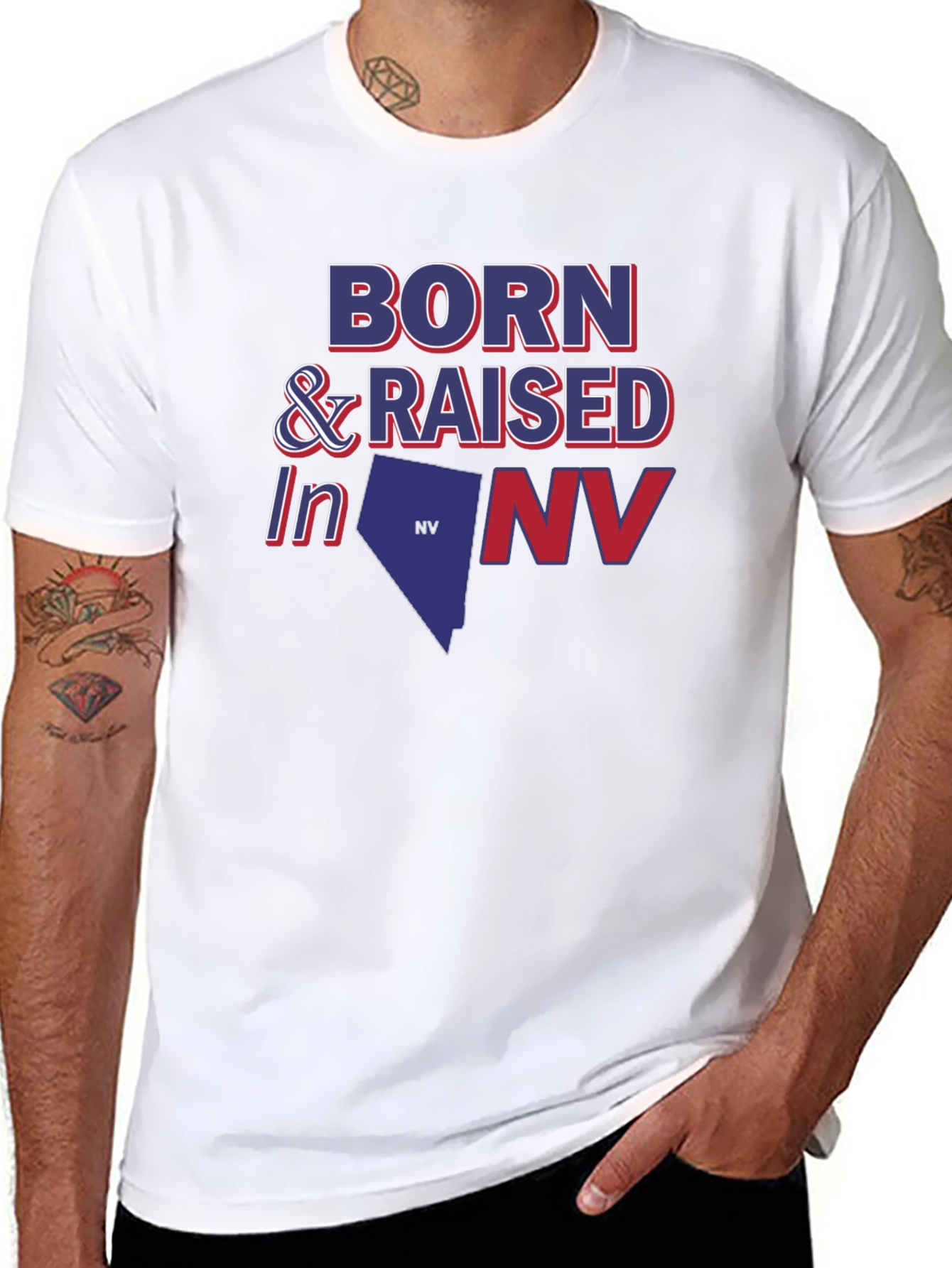 Born & Raised in NV Graphic Tee