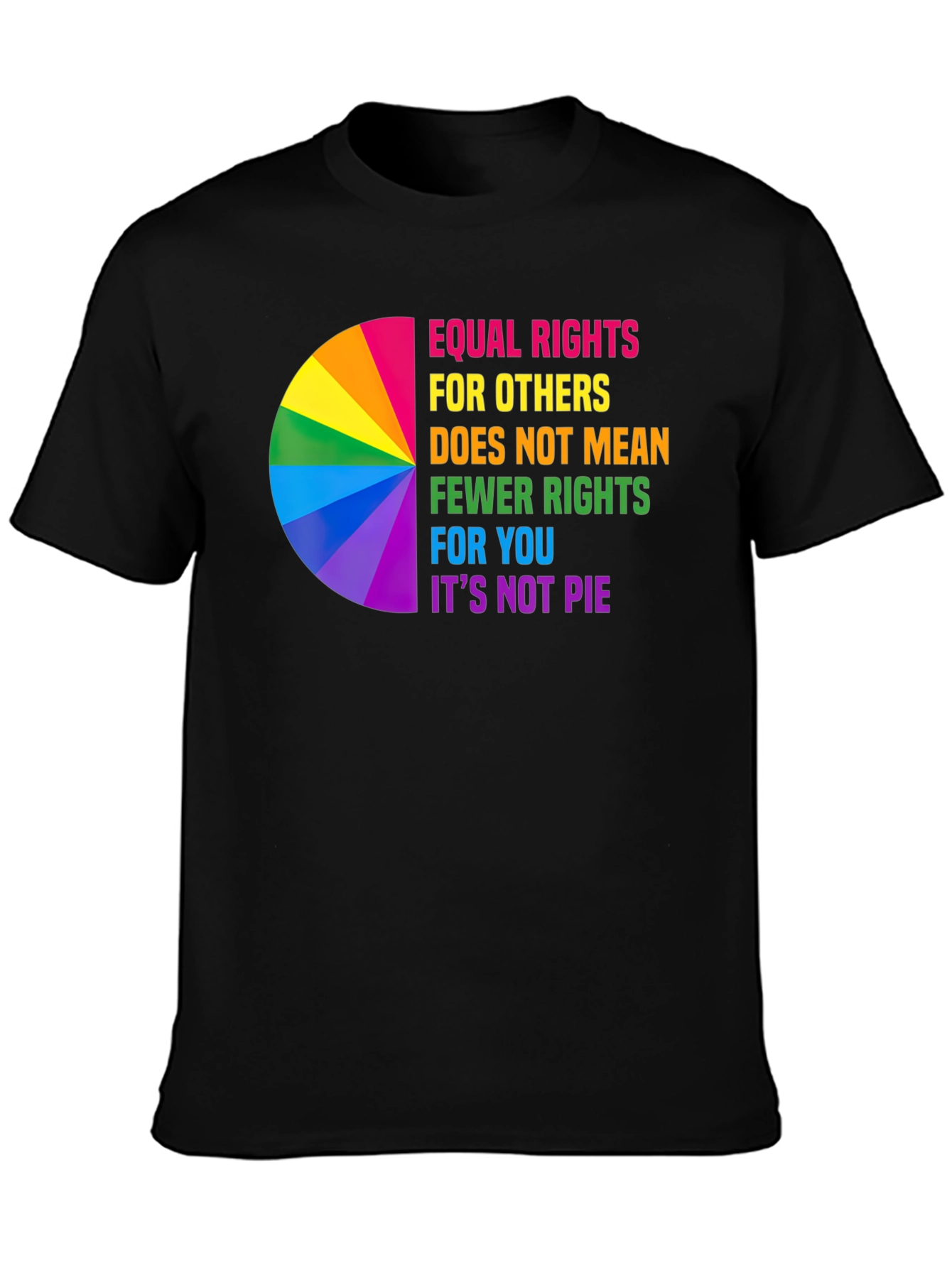 Equal Rights Rainbow Pie Chart T-Shirt