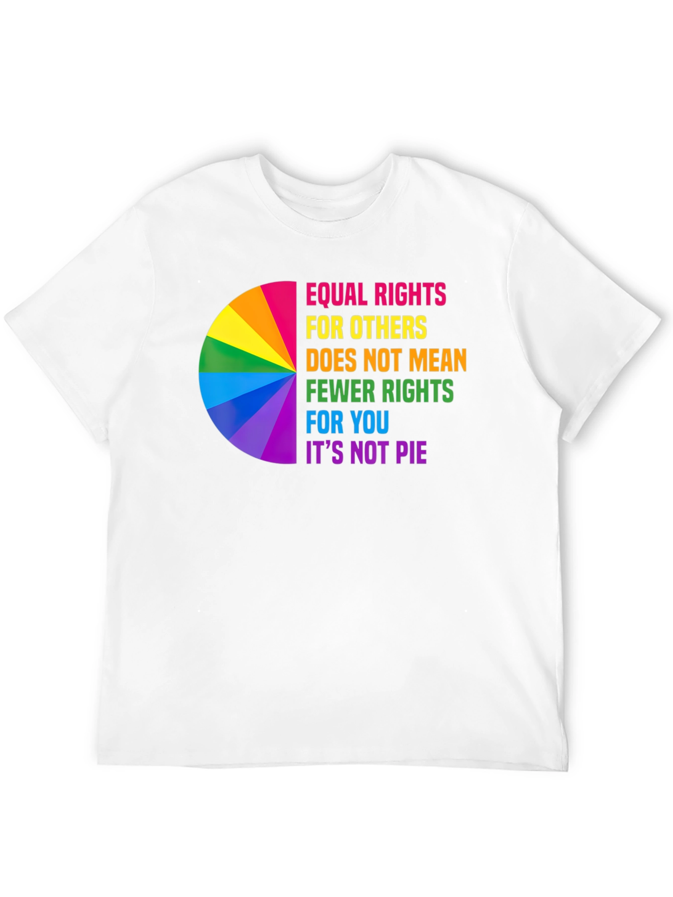 Equal Rights Rainbow Pie Chart T-Shirt
