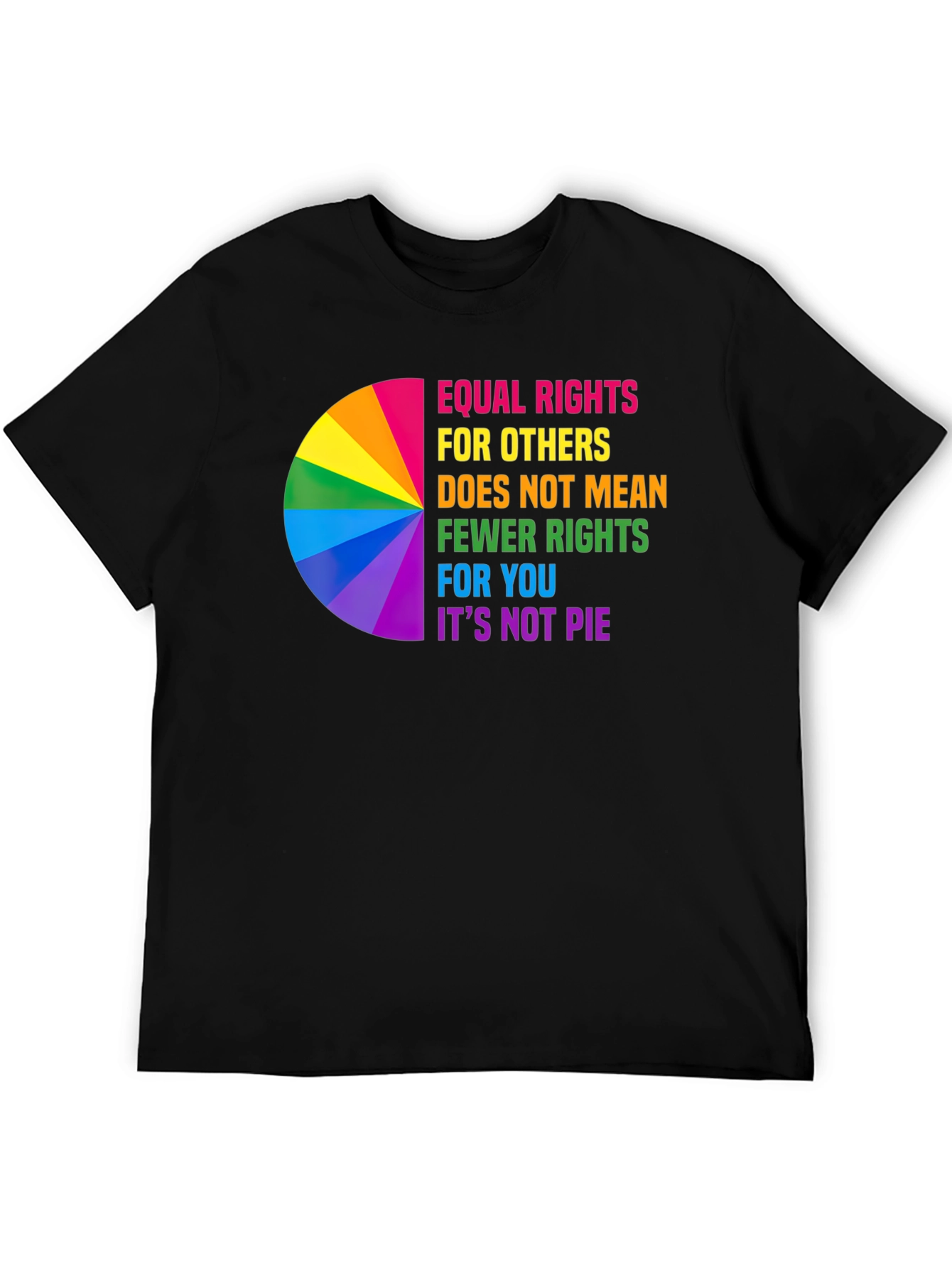 Equal Rights Rainbow Pie Chart T-Shirt