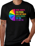 Equal Rights Rainbow Pie Chart T-Shirt