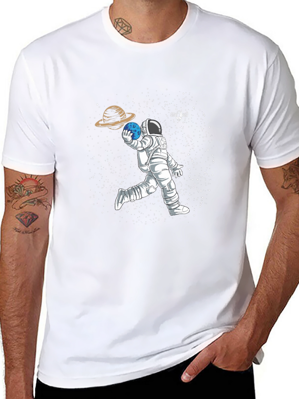 Astronaut Bowling Space T-Shirt