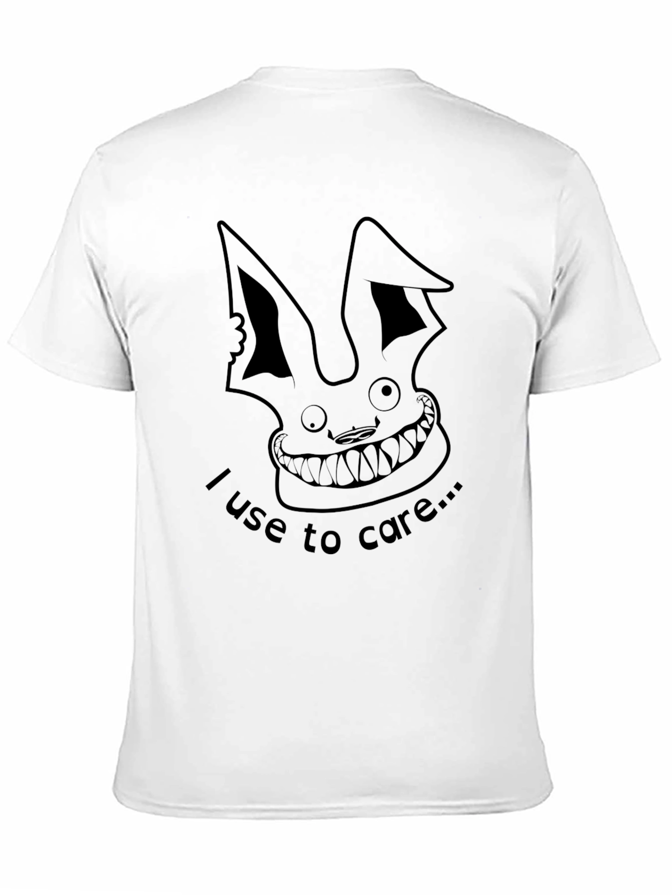 Edgy Rabbit Graphic Tee - I Use To Care