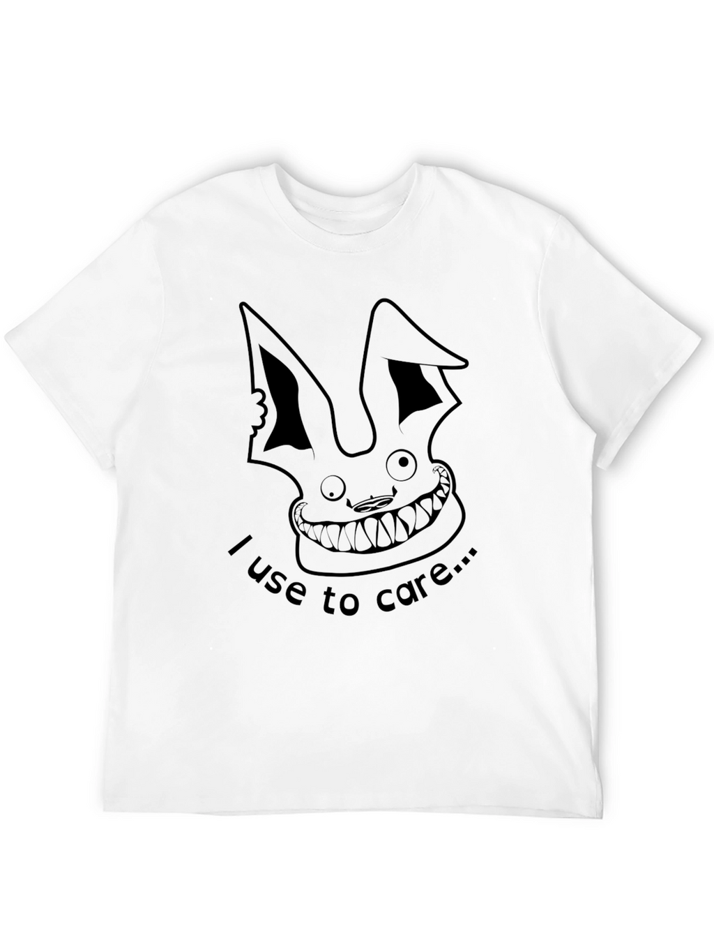 Edgy Rabbit Graphic Tee - I Use To Care