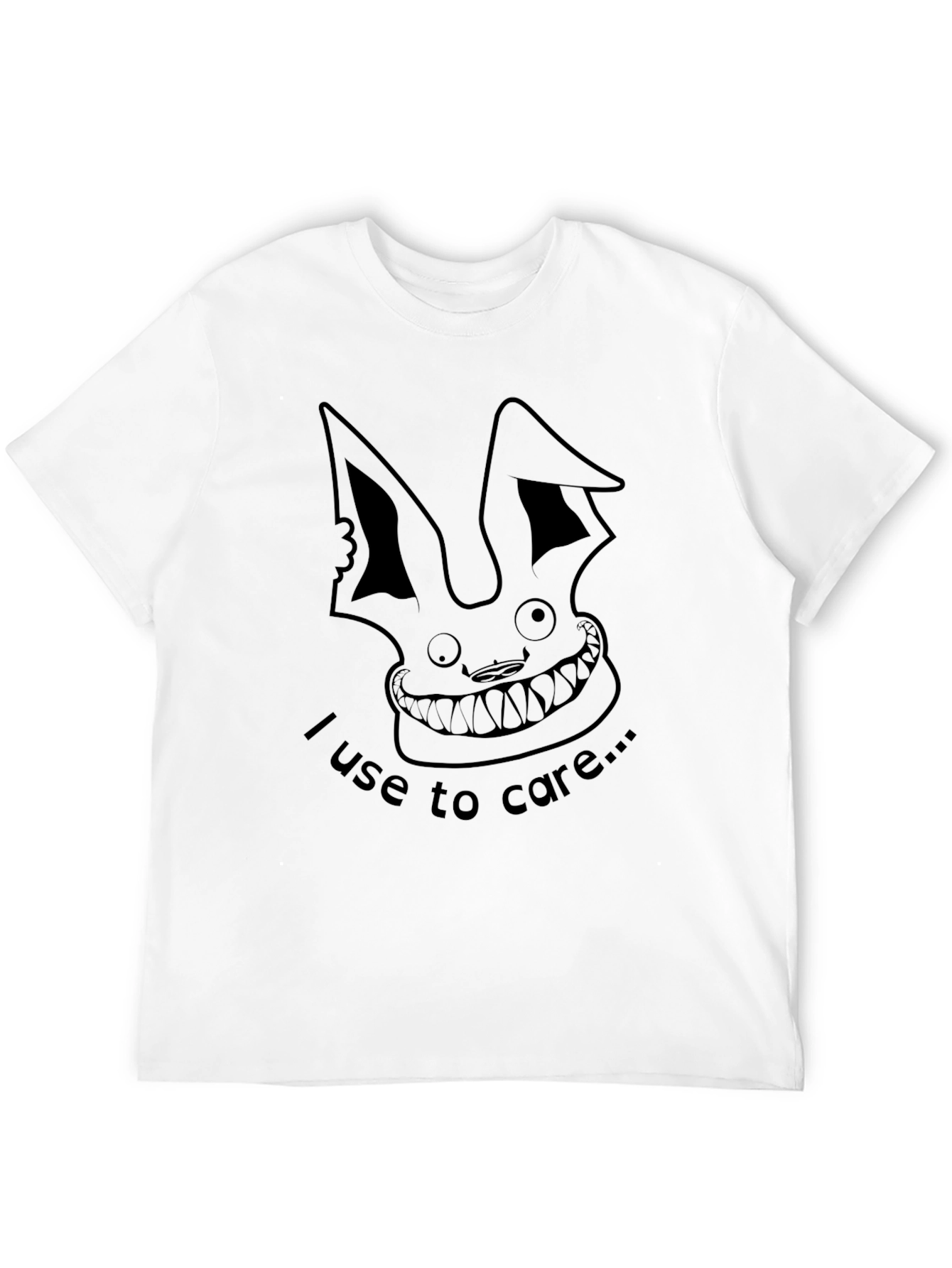 Edgy Rabbit Graphic Tee - I Use To Care