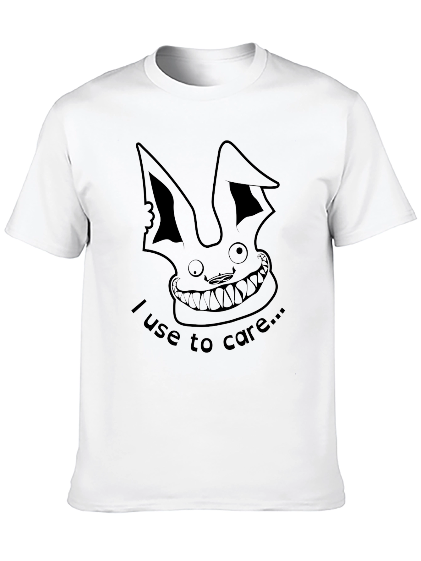 Edgy Rabbit Graphic Tee - I Use To Care