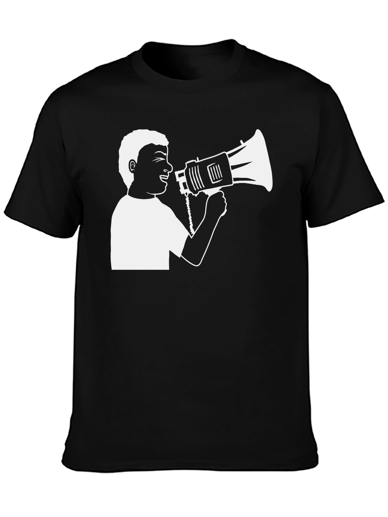 Megaphone Graphic T-Shirt - Black