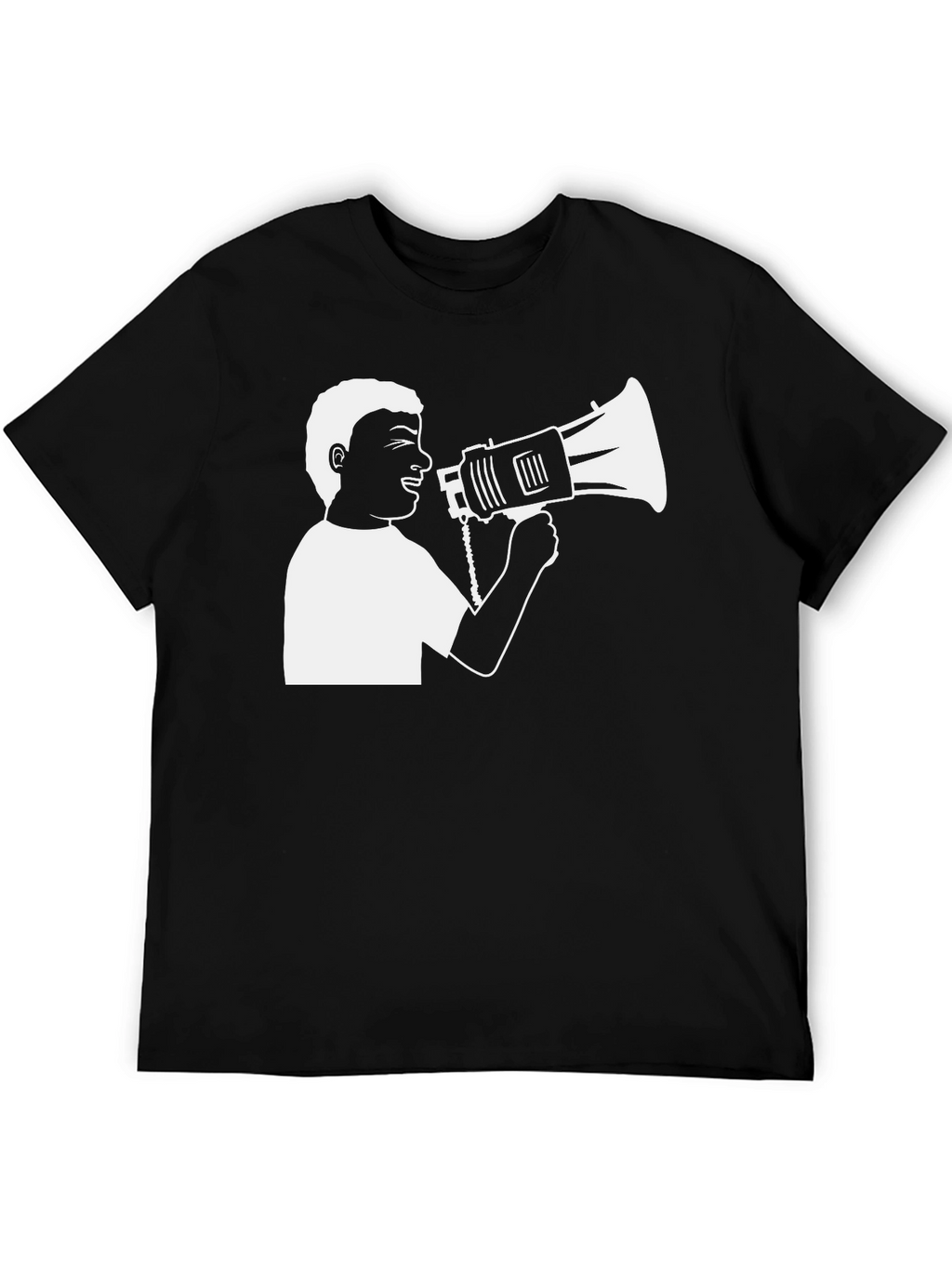 Megaphone Graphic T-Shirt - Black