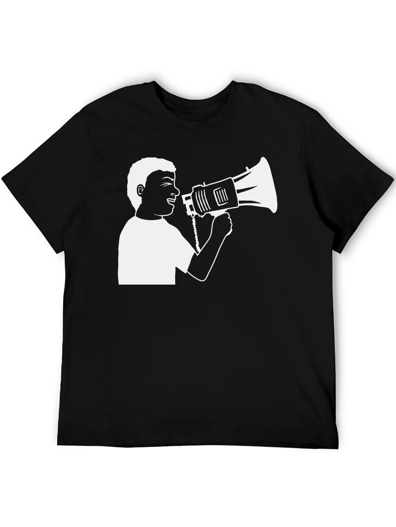 Megaphone Graphic T-Shirt - Black