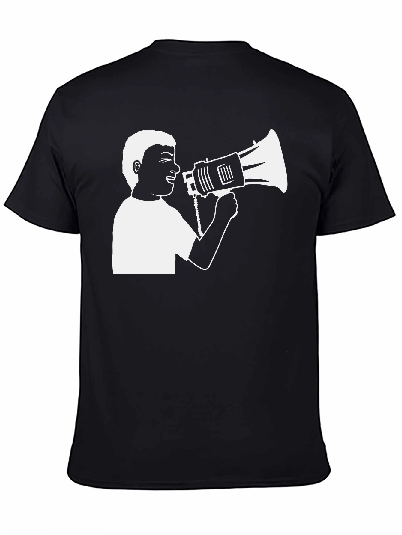 Megaphone Graphic T-Shirt - Black
