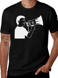 Megaphone Graphic T-Shirt - Black