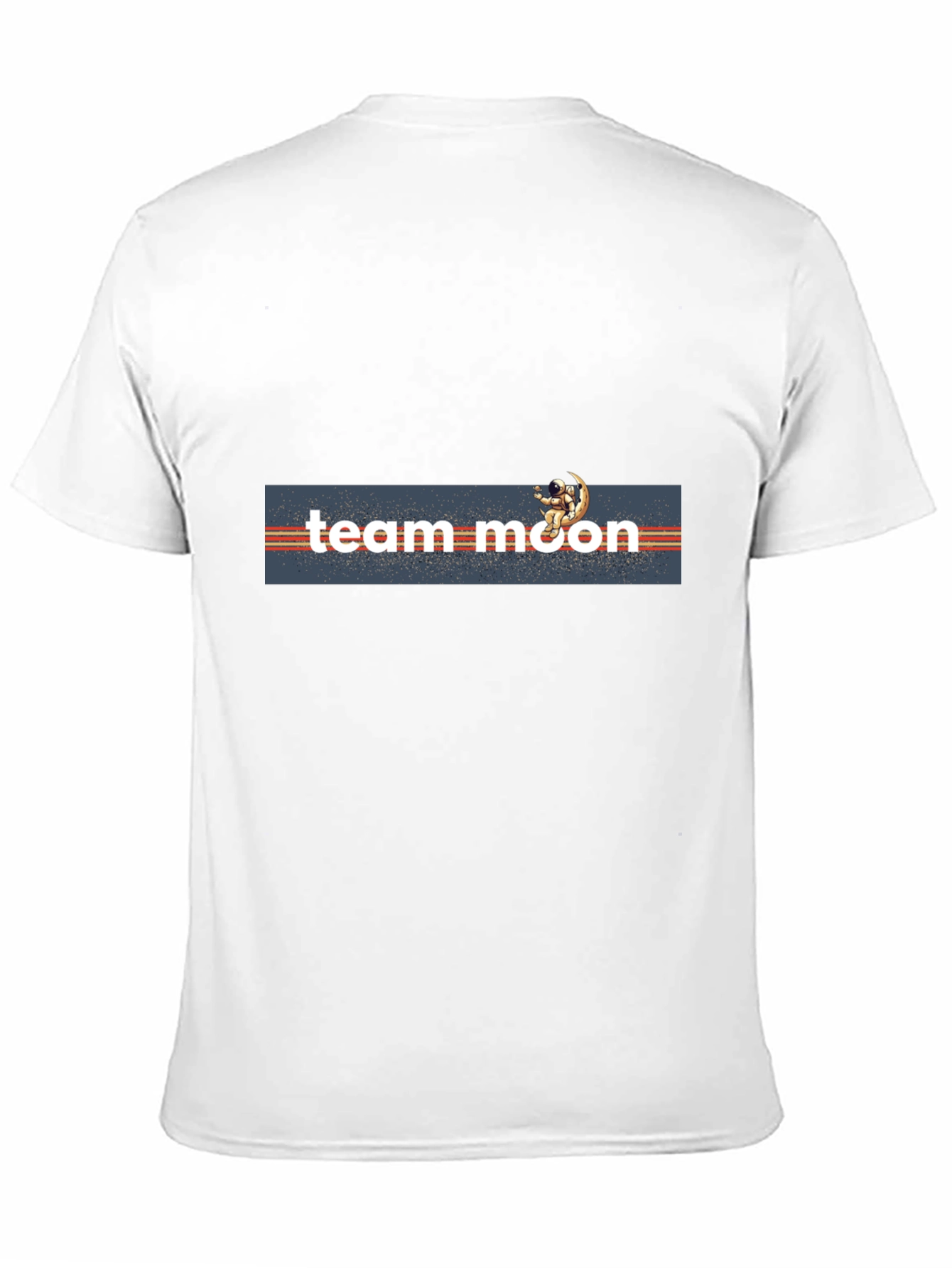 Team Moon Black T-Shirt - Astronaut Design