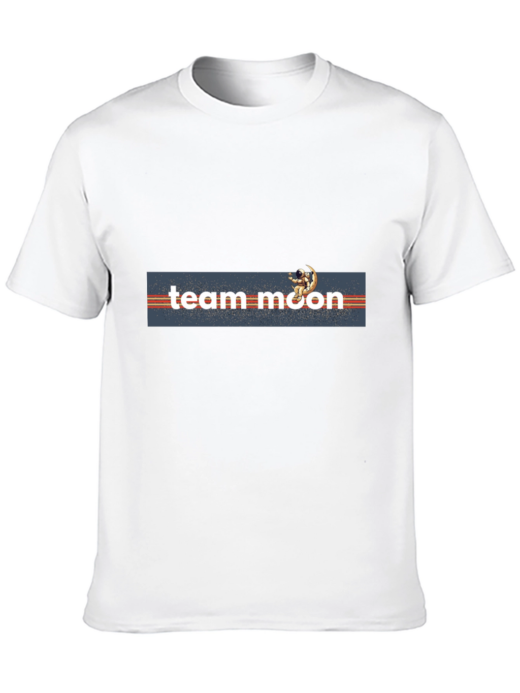 Team Moon Black T-Shirt - Astronaut Design