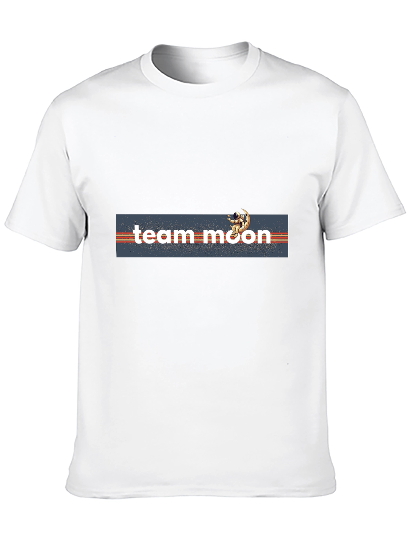 Team Moon Black T-Shirt - Astronaut Design