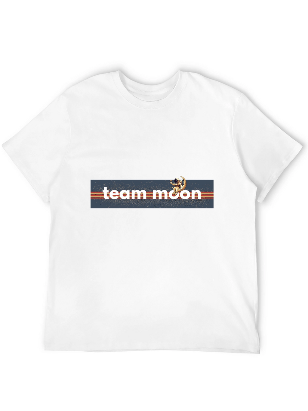 Team Moon Black T-Shirt - Astronaut Design
