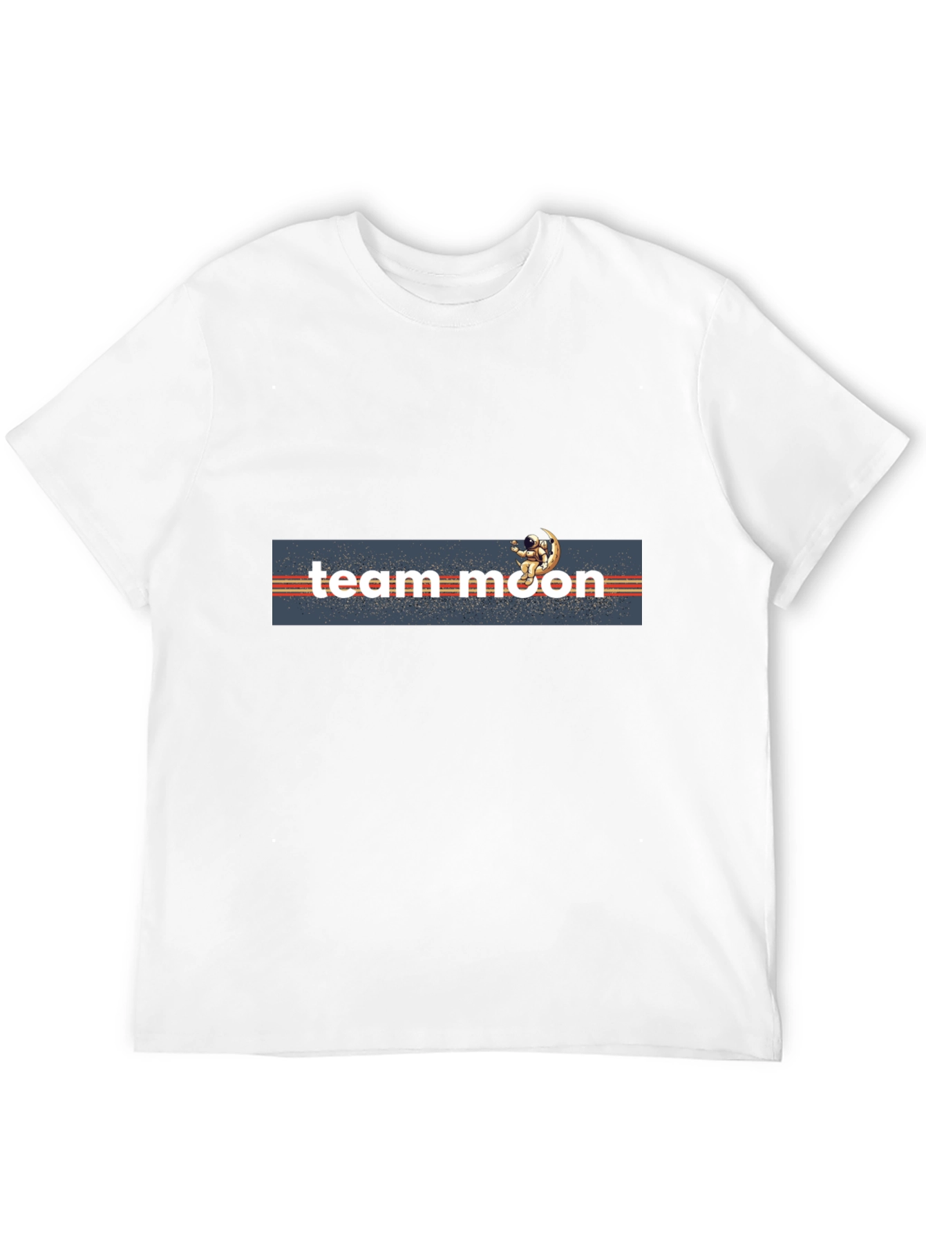 Team Moon Black T-Shirt - Astronaut Design