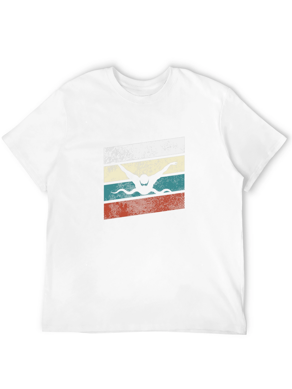 Retro Swimmer Graphic Tee - Black
