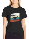Retro Swimmer Graphic Tee - Black