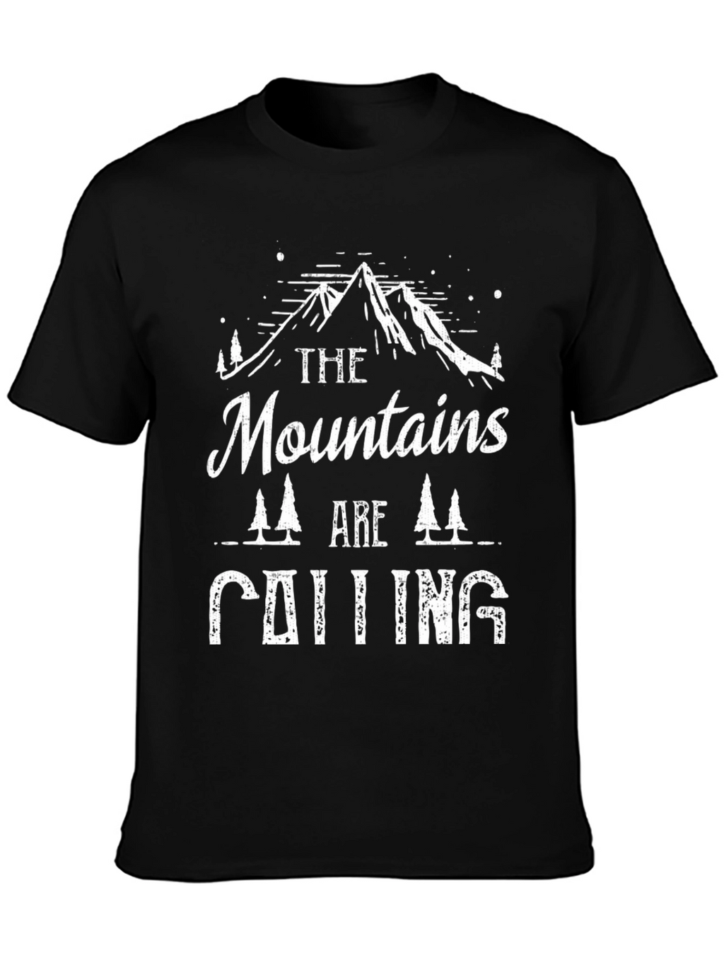 Mountains Calling Graphic Tee - Black