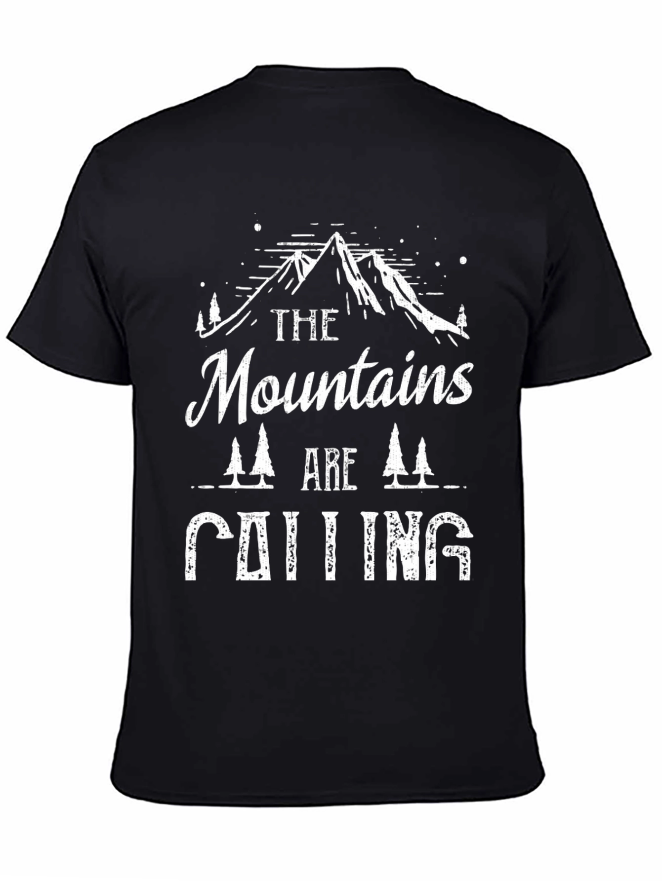Mountains Calling Graphic Tee - Black