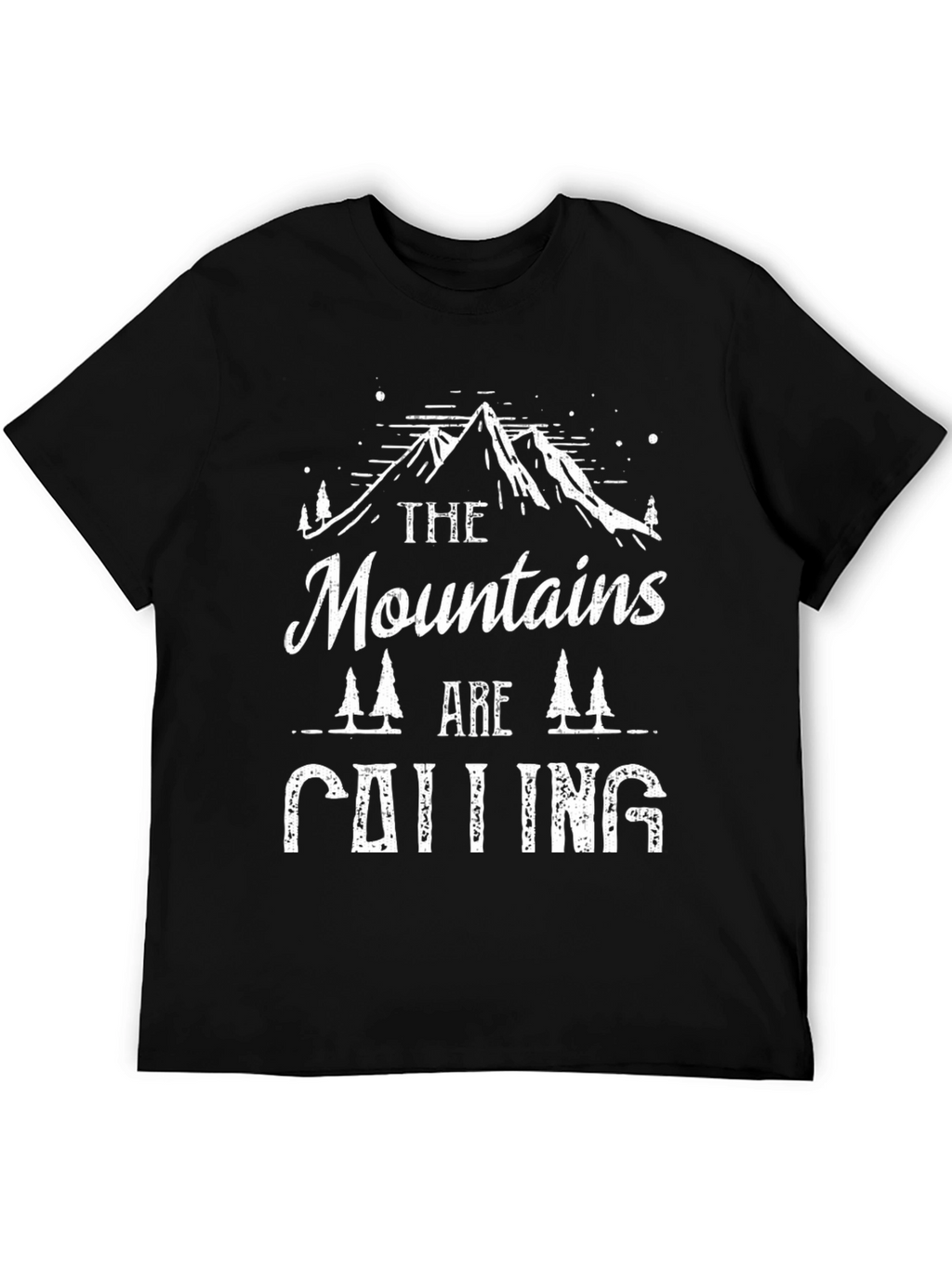 Mountains Calling Graphic Tee - Black