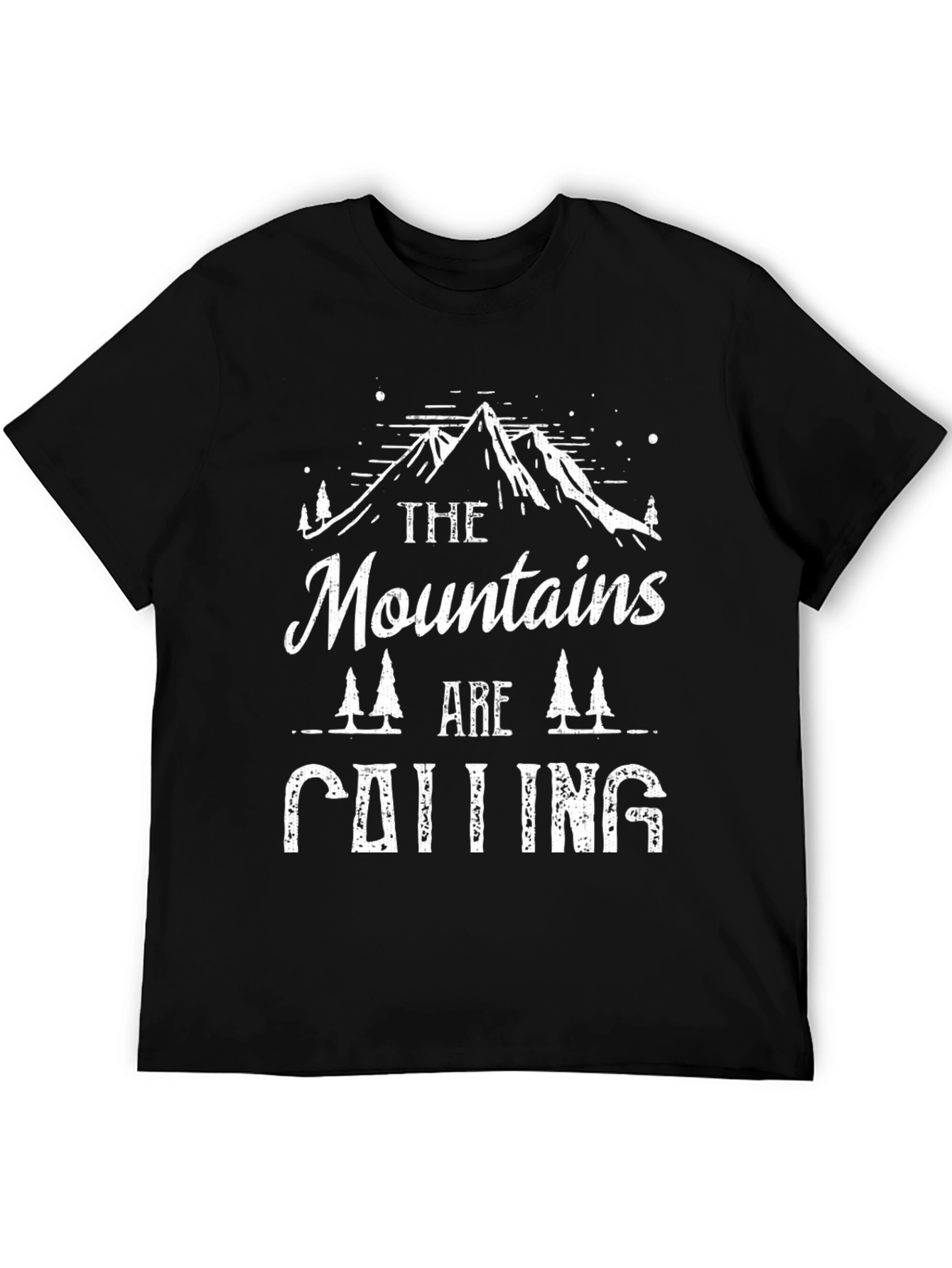 Mountains Calling Graphic Tee - Black