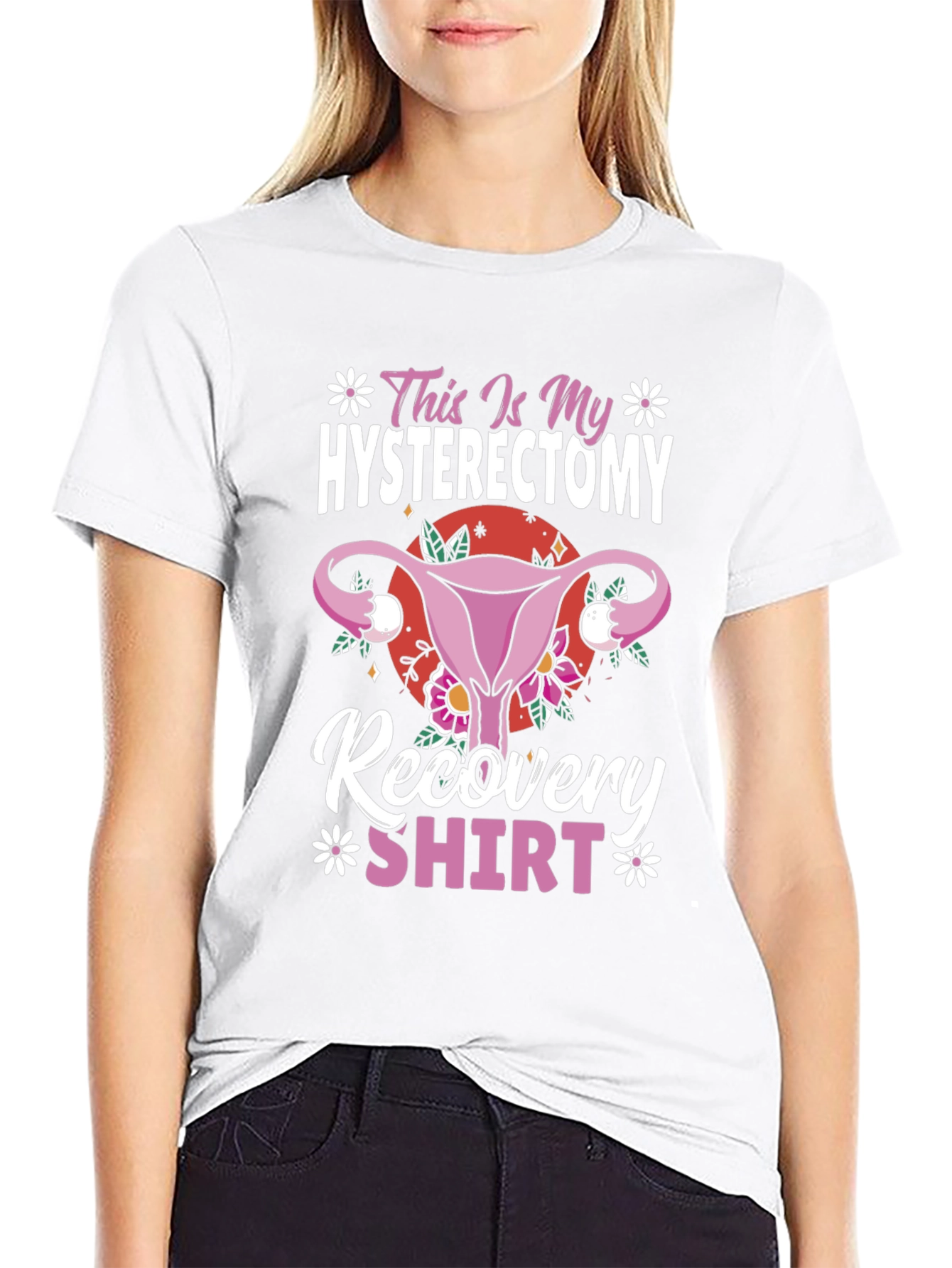Hysterectomy Recovery Shirt Funny Floral Graphic Tee