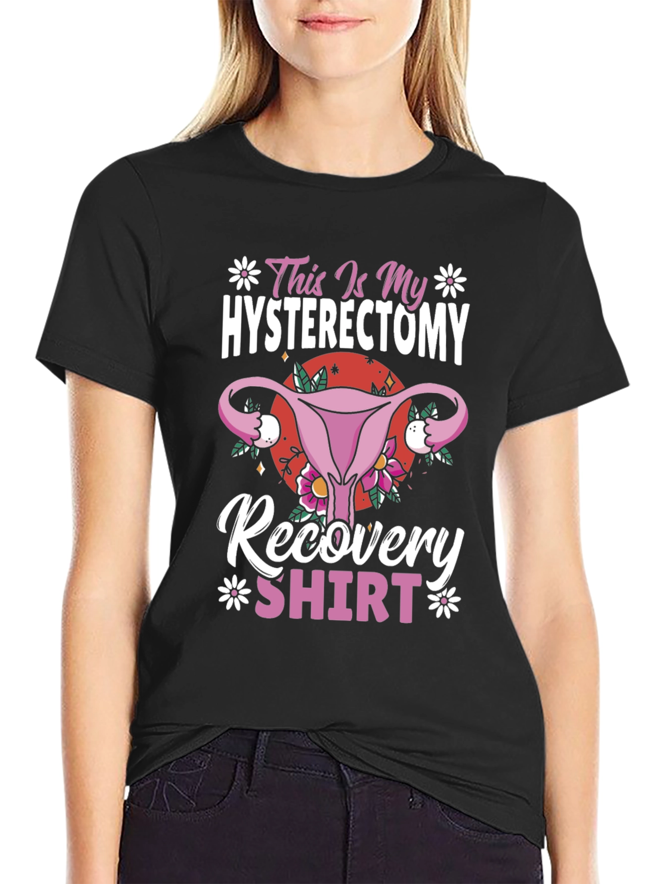 Hysterectomy Recovery Shirt Funny Floral Graphic Tee