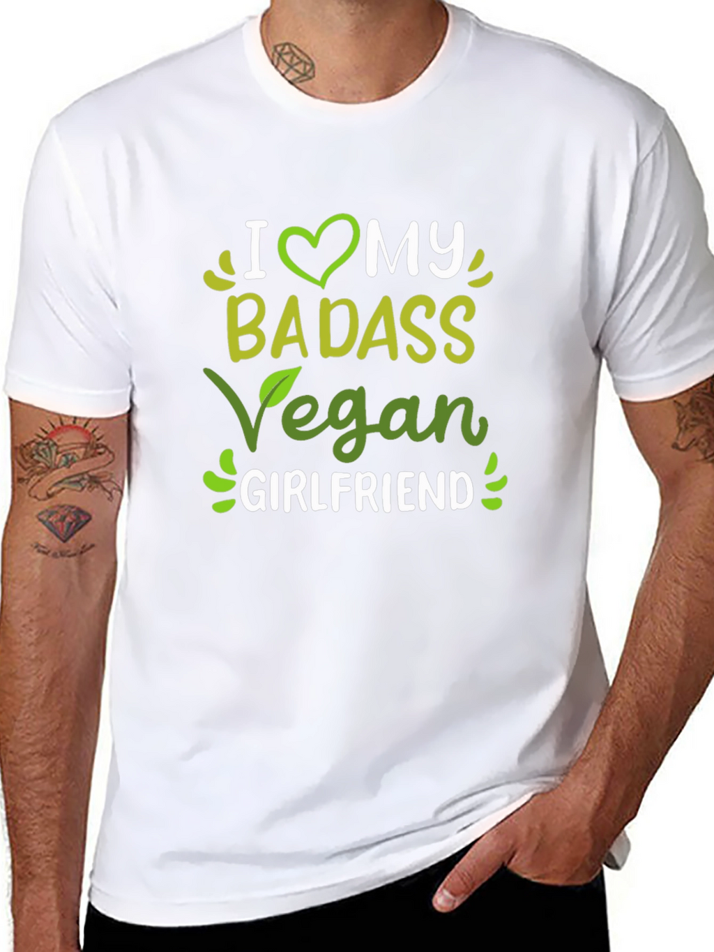 I Heart My Badass Vegan Girlfriend T-Shirt