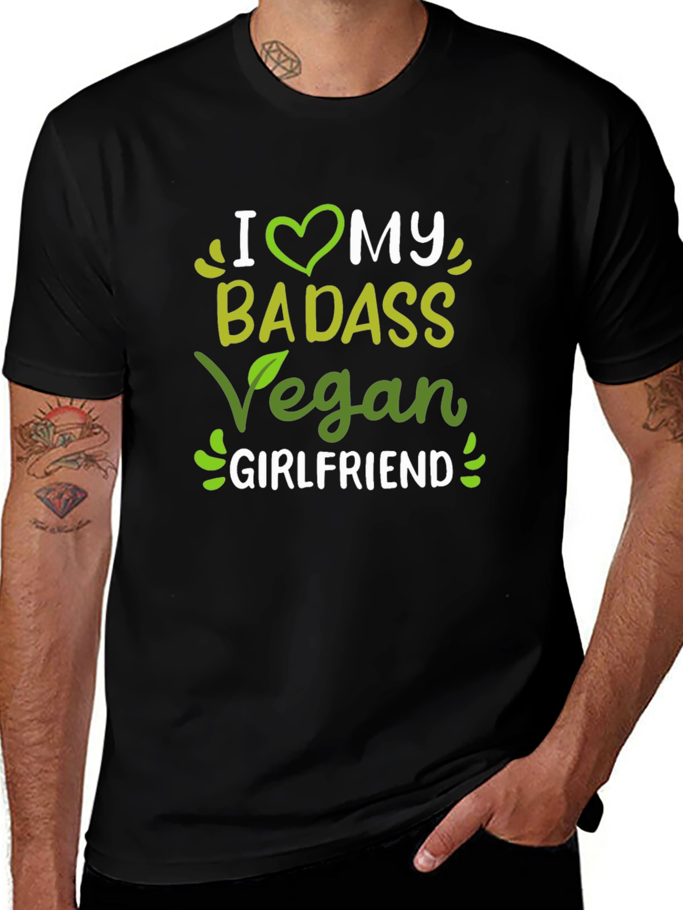 I Heart My Badass Vegan Girlfriend T-Shirt
