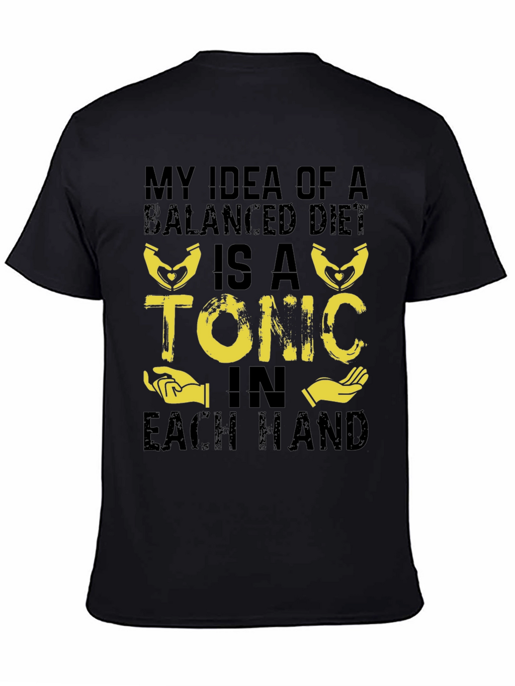Balanced Diet Tonic T-Shirt Funny Humor Graphic Tee