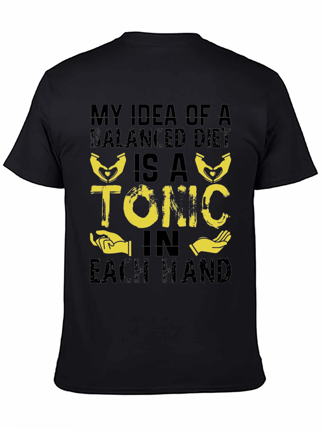 Balanced Diet Tonic T-Shirt Funny Humor Graphic Tee