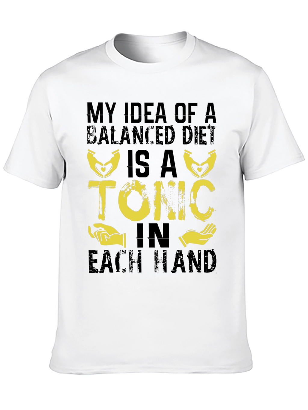 Balanced Diet Tonic T-Shirt Funny Humor Graphic Tee