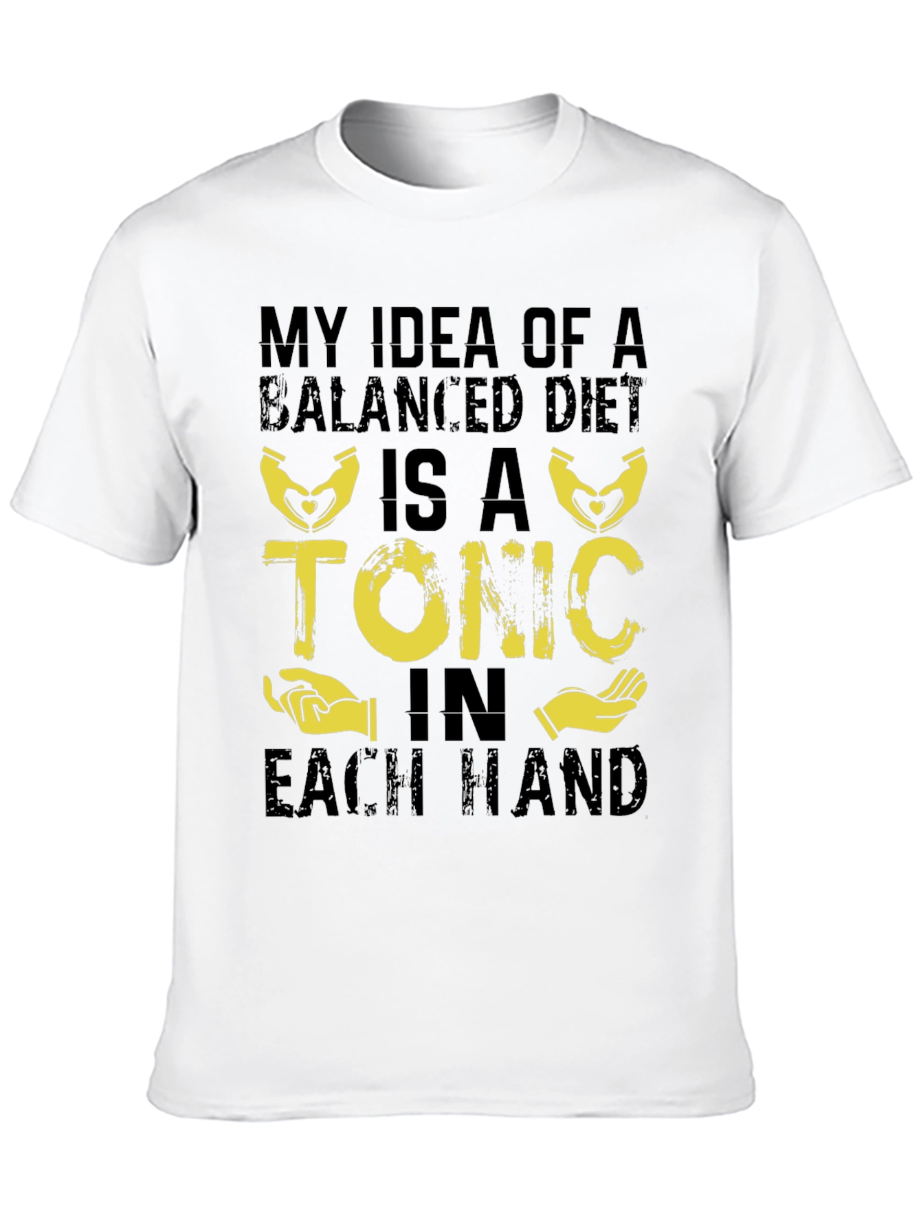 Balanced Diet Tonic T-Shirt Funny Humor Graphic Tee