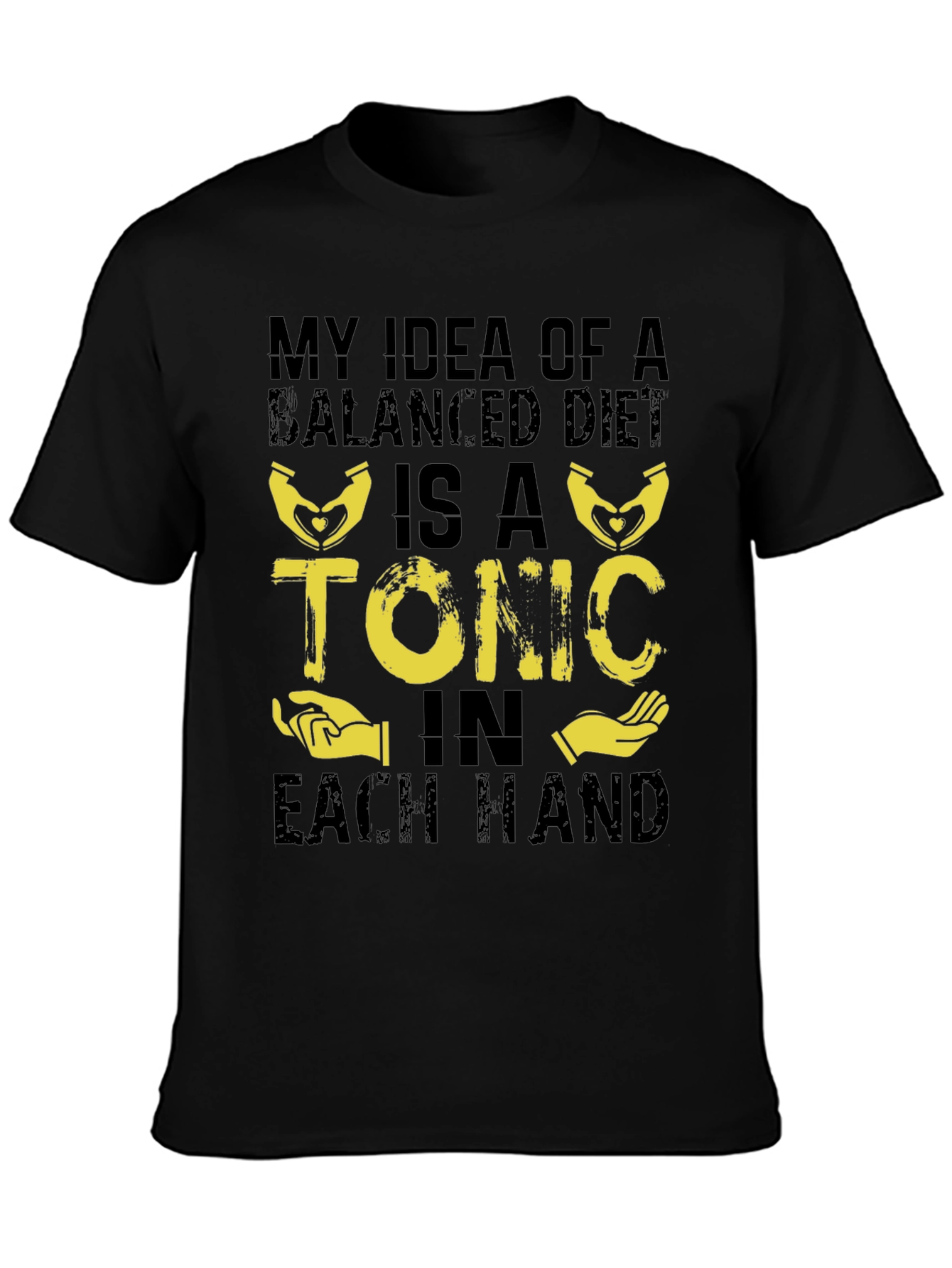 Balanced Diet Tonic T-Shirt Funny Humor Graphic Tee
