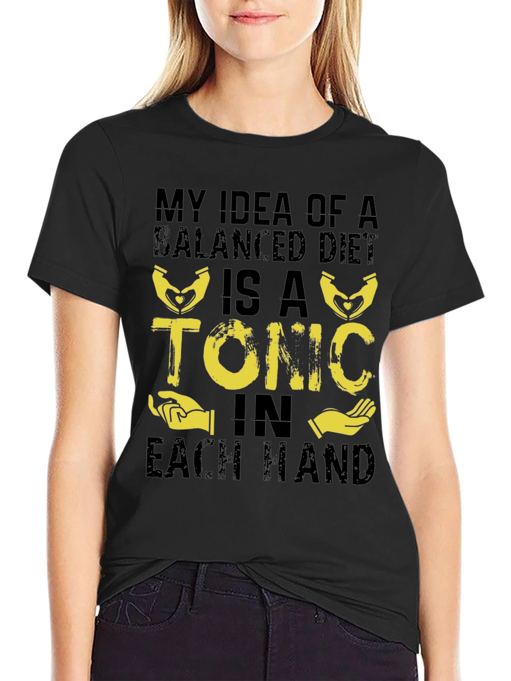 Balanced Diet Tonic T-Shirt Funny Humor Graphic Tee