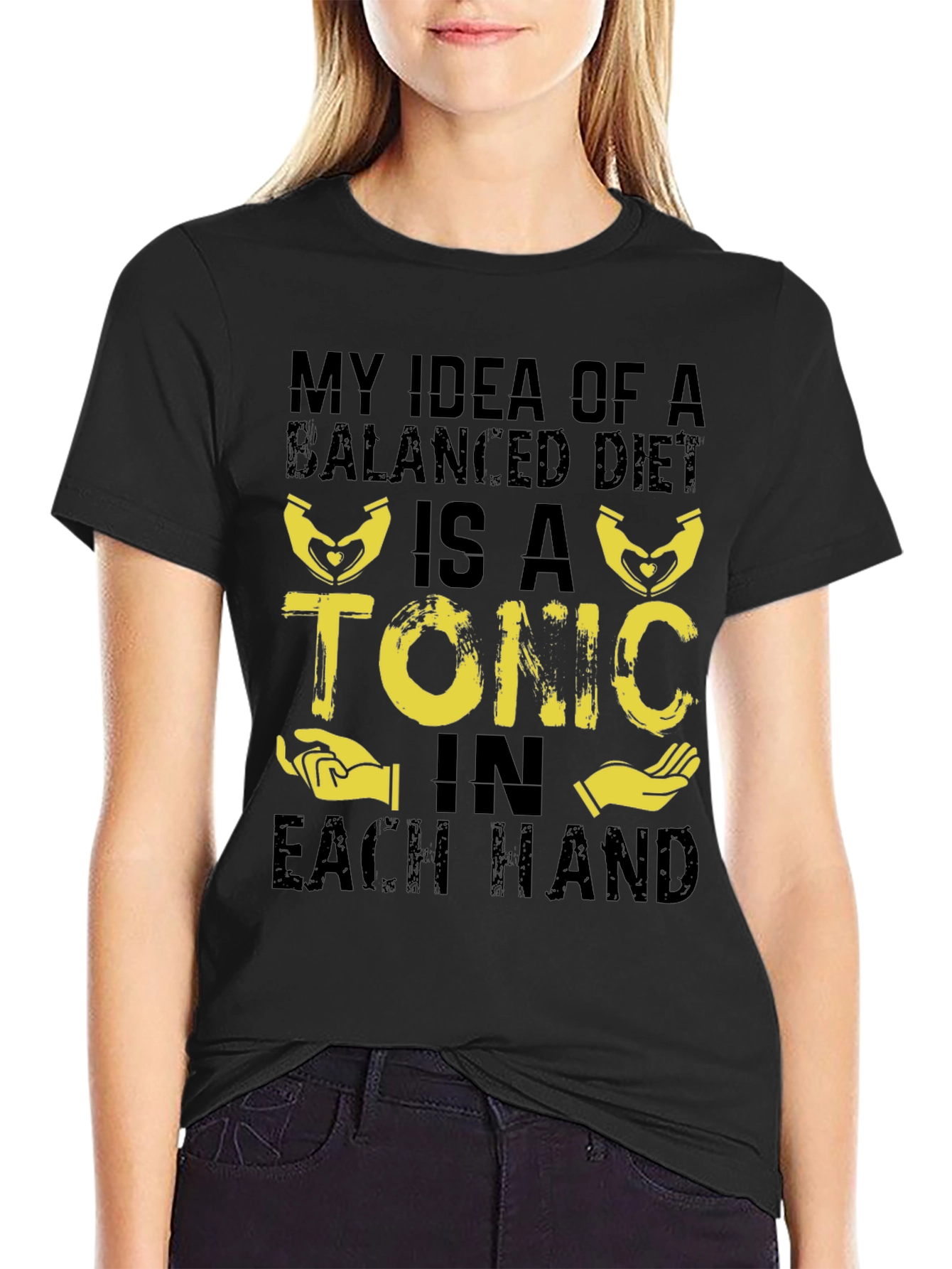 Balanced Diet Tonic T-Shirt Funny Humor Graphic Tee