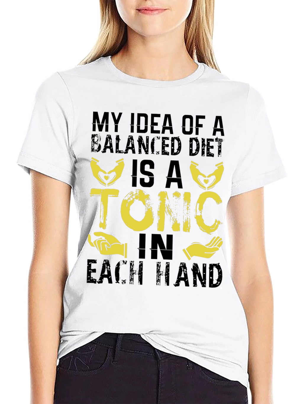 Balanced Diet Tonic T-Shirt Funny Humor Graphic Tee