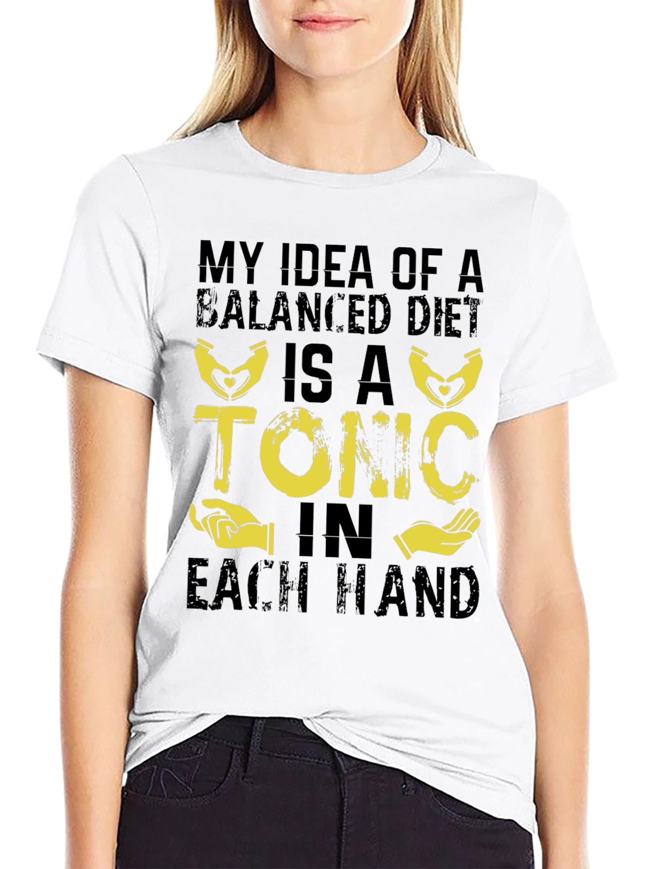 Balanced Diet Tonic T-Shirt Funny Humor Graphic Tee