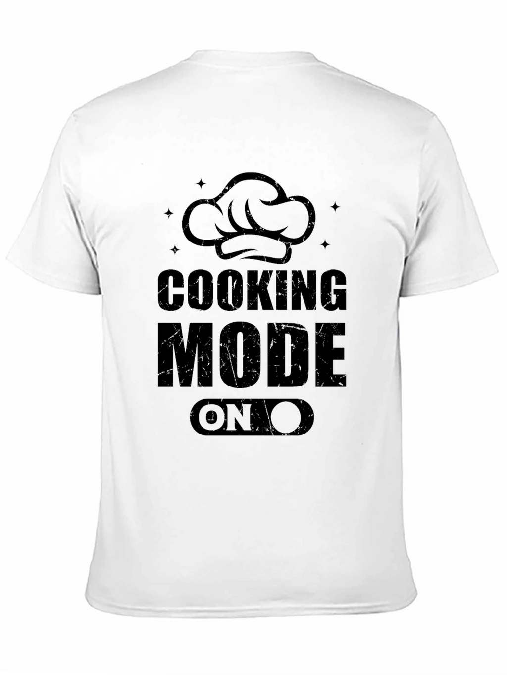 Cooking Mode ON Black Graphic T-Shirt