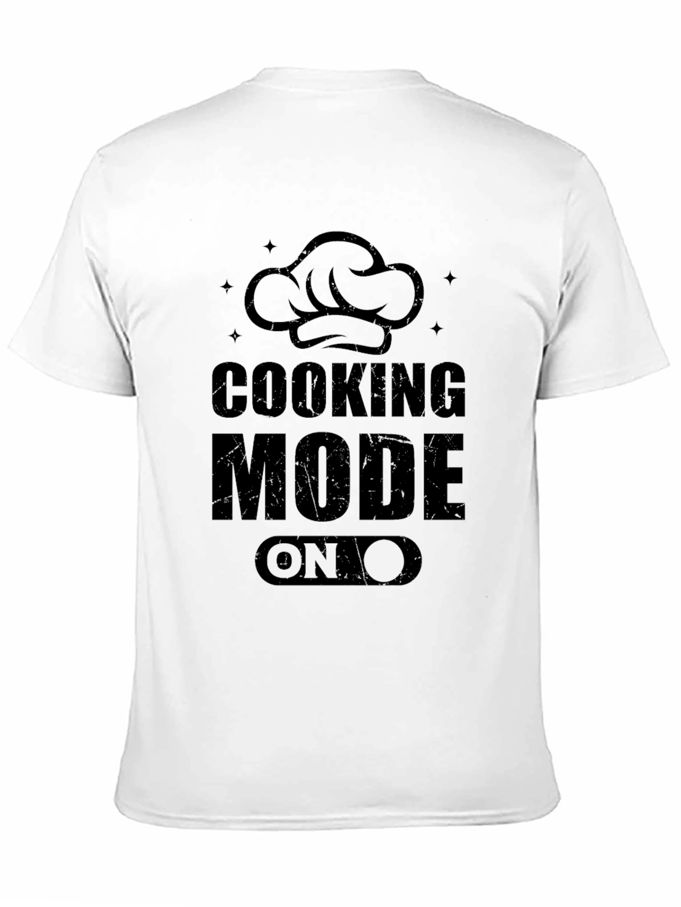 Cooking Mode ON Black Graphic T-Shirt