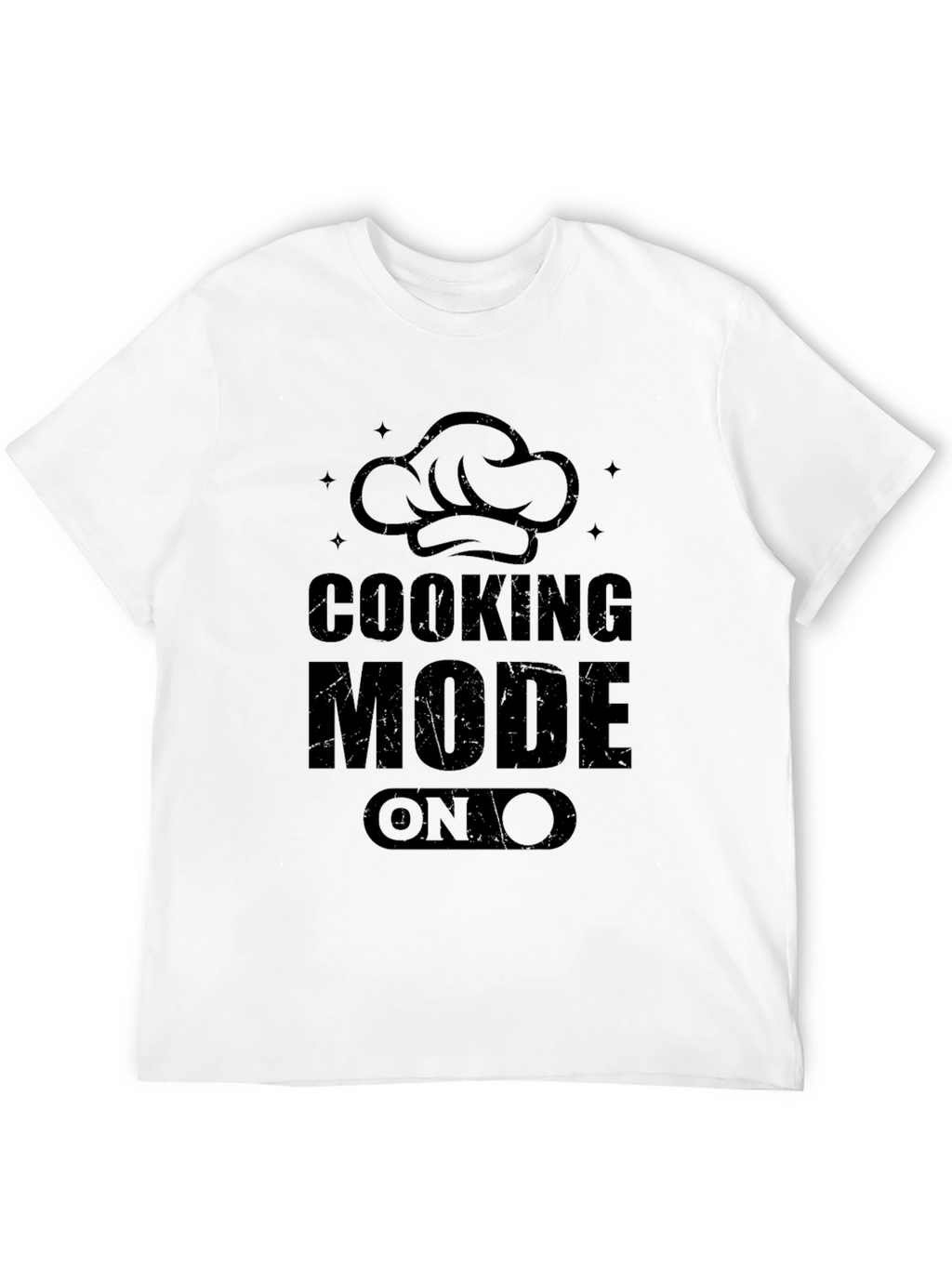Cooking Mode ON Black Graphic T-Shirt