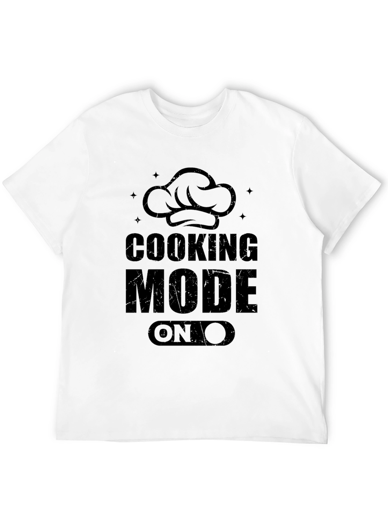 Cooking Mode ON Black Graphic T-Shirt