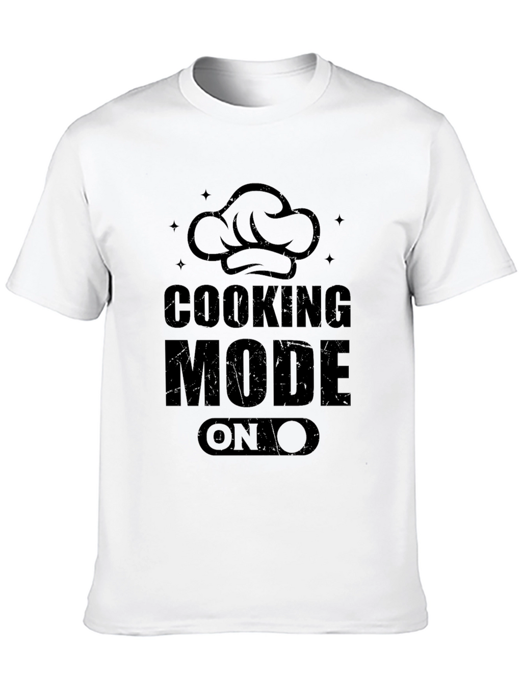 Cooking Mode ON Black Graphic T-Shirt