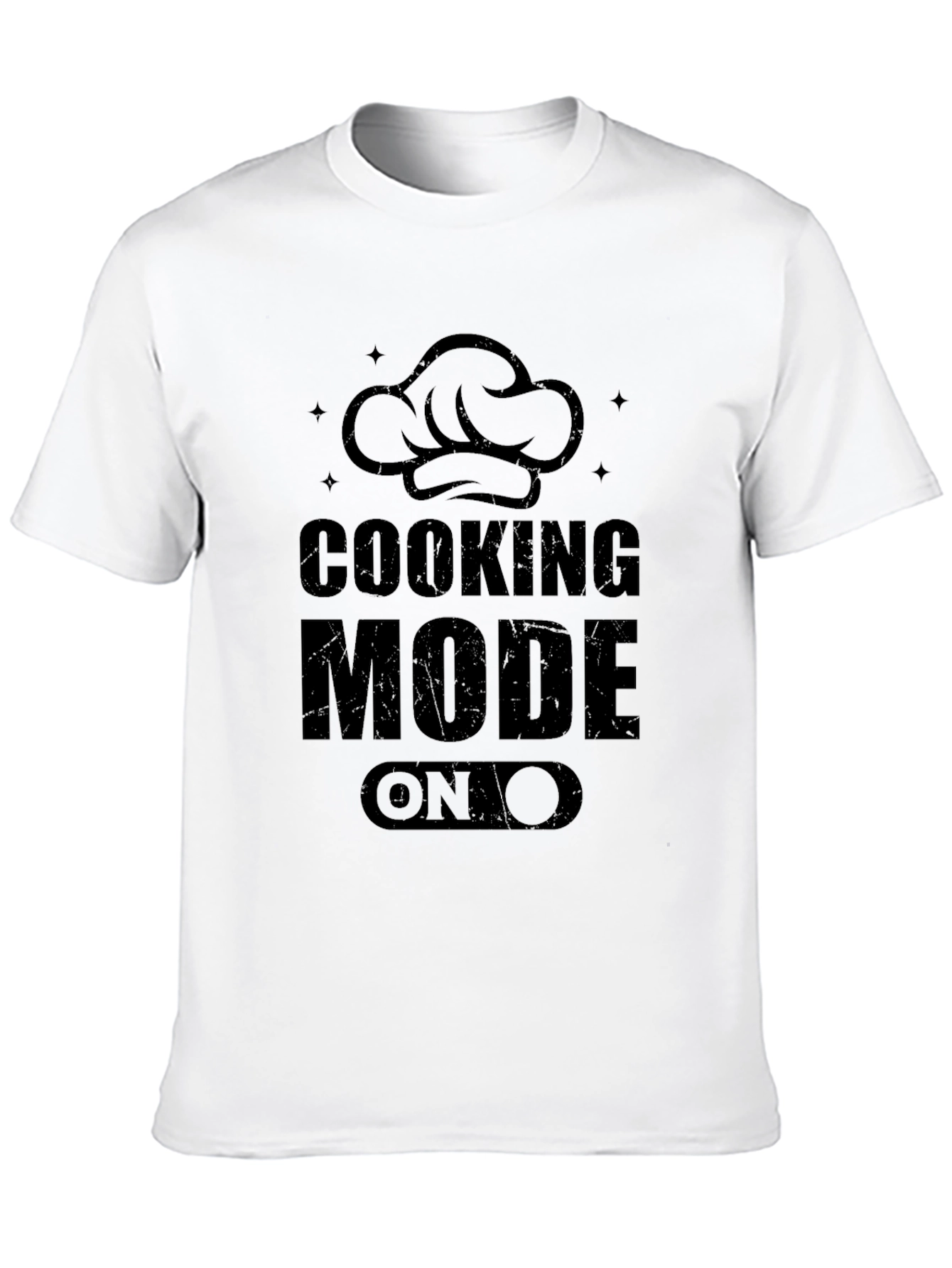 Cooking Mode ON Black Graphic T-Shirt