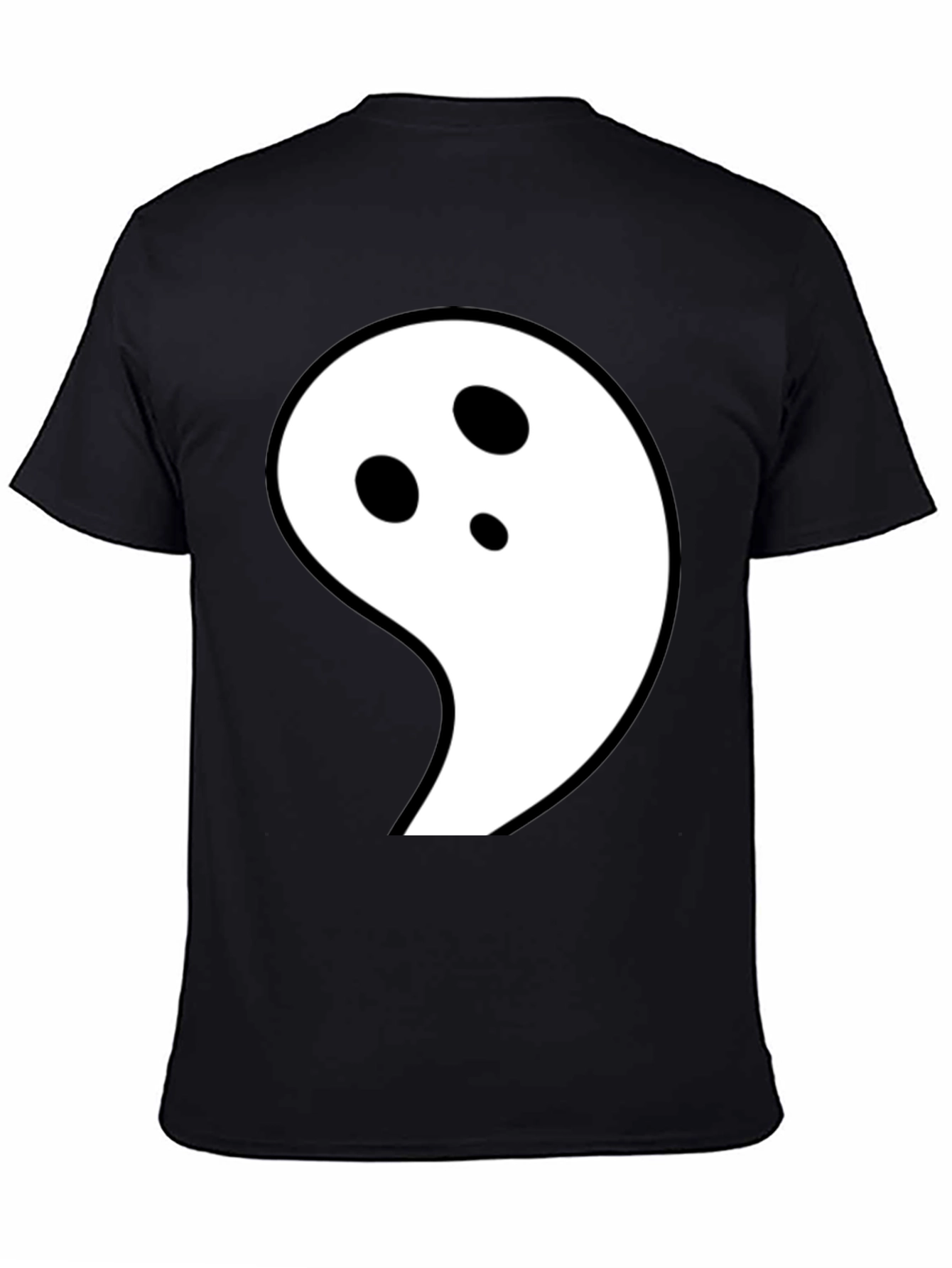 Ghost Graphic Black T-Shirt - Fun Halloween Tee