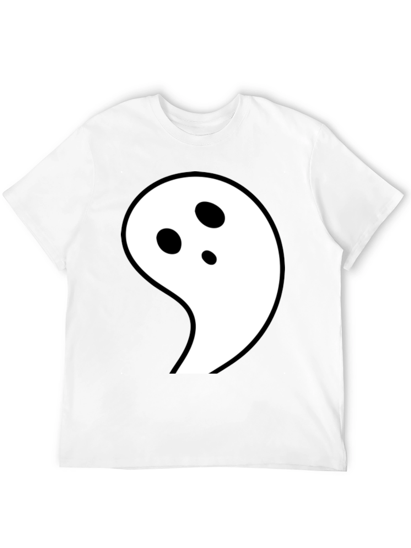Ghost Graphic Black T-Shirt - Fun Halloween Tee