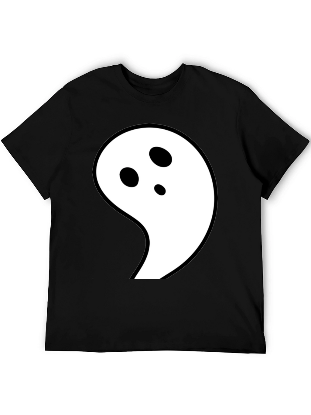 Ghost Graphic Black T-Shirt - Fun Halloween Tee